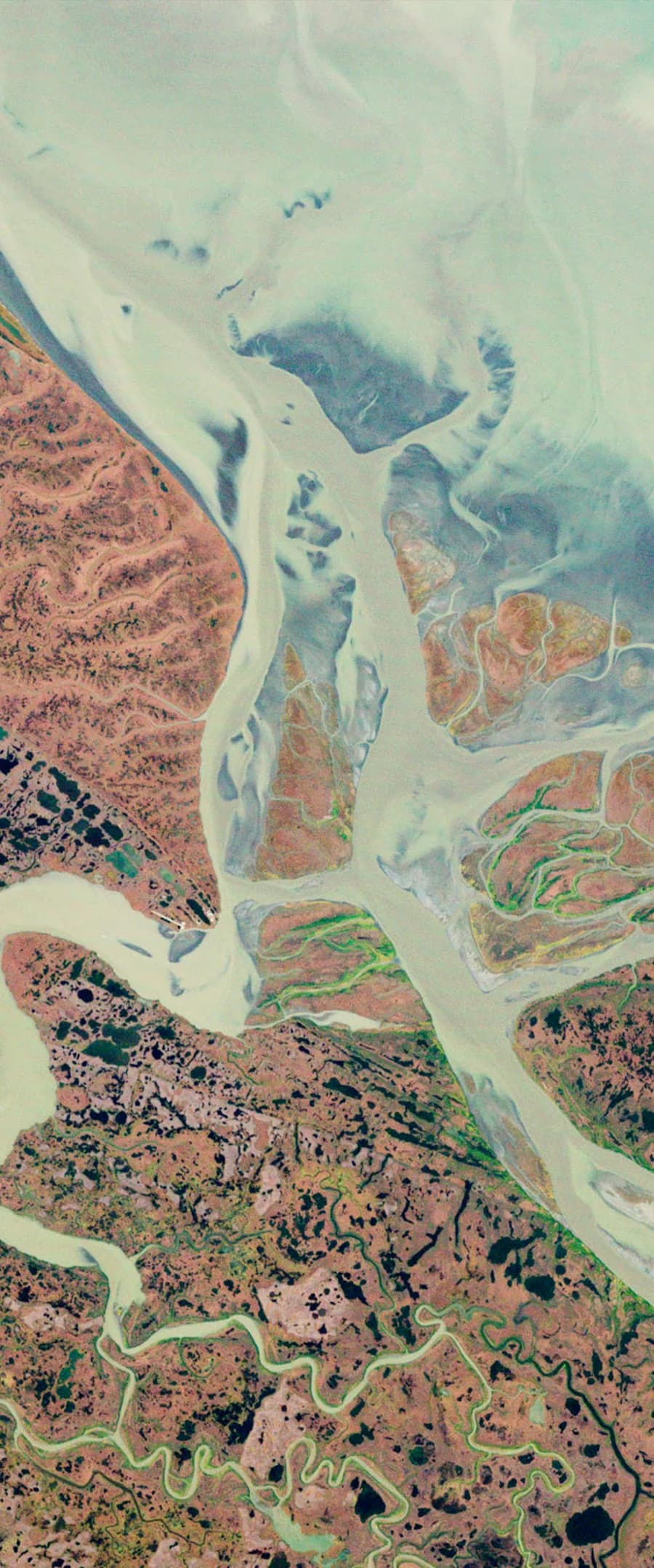 Yukon Delta, Alaska — satellite view